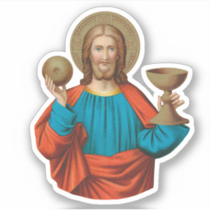 Jesus som håller upp Eukarist (SNV 050) Klistermärken
