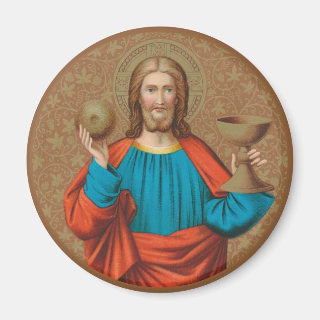 Jesus som håller upp Eukarist (SNV 050) Magnet (Framsidan)