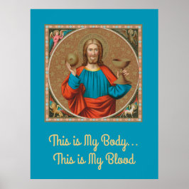 Jesus som håller upp Eukarist (SNV 050) Poster
