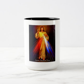 Jesus som jag litar på i dig Två-Tonad mugg