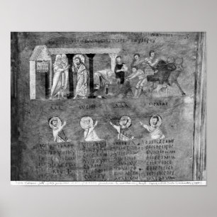 Jesus som kör köpmännen från tempelet poster