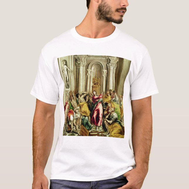 Jesus som kör köpmännen från tempelet tröja (Framsida)
