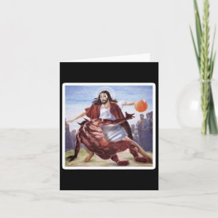 Jesus som kör upp Satan Bysketbyll Kort