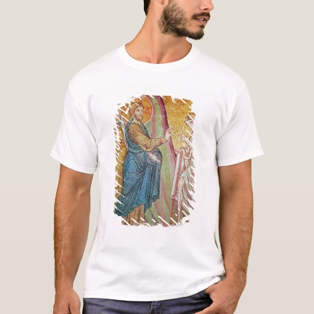 Jesus som läker en spetälsk t shirt (Framsida)