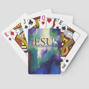 Jesus som leker kort spel kort