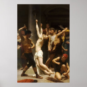 Jesus som skällde på Kristus B:s passion Poster
