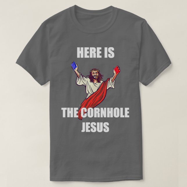 Jesus som spelar Cornhole Jesus Kristus 1 T Shirt (Design framsida)