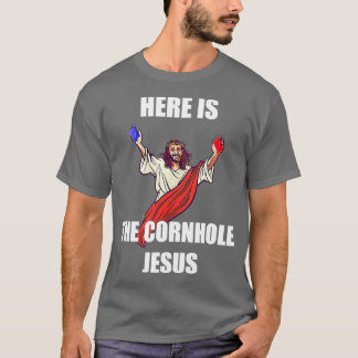 Jesus som spelar Cornhole Jesus Kristus 1 T Shirt