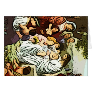 Jesus som välsignar barnen hälsningskort