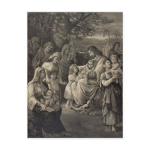 Jesus som välsignar vykortet