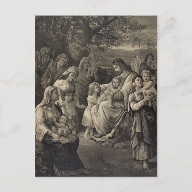 Jesus som välsignar vykortet vykort (Framsida)