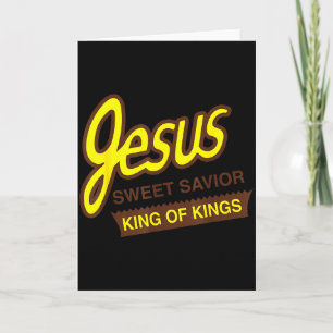 Jesus Söta Frälsare Konungarnas Konung Rolig Krist Kort