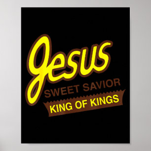 Jesus Söta Frälsare Konungars Konung Rolig Kristna Poster