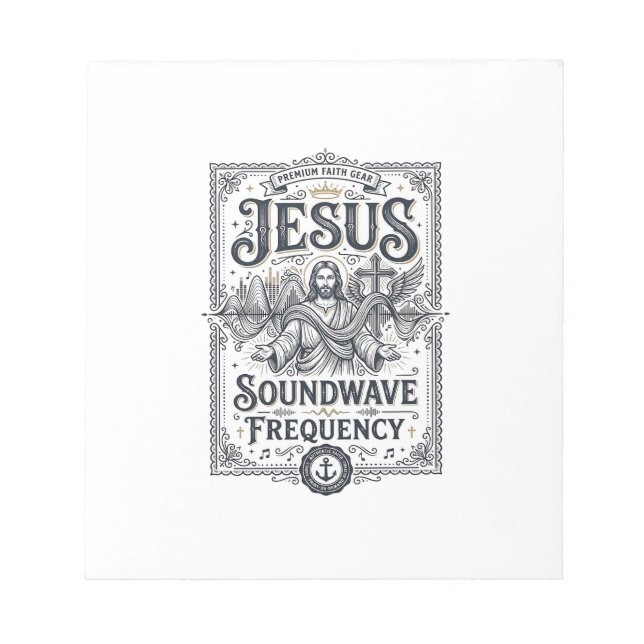 Jesus Soundwave Frekvens Jesus Soundwave Frekvens Anteckningsblock (Framsida)