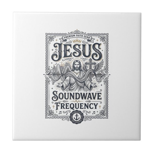 Jesus Soundwave Frekvens Jesus Soundwave Frekvens Kakelplatta (Framsidan)