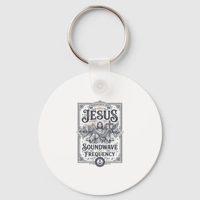 Jesus Soundwave Frekvens Jesus Soundwave Frekvens Nyckelring (Framsida)
