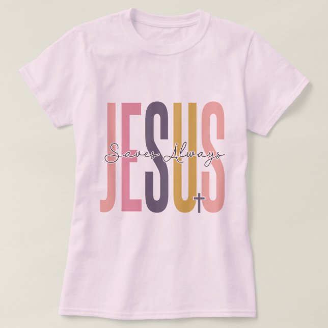 Jesus sparar alltid t shirt (Design framsida)