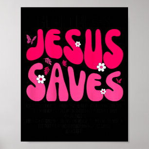 Jesus Sparar Bibelvers Kristet Tro Religiöst Poster
