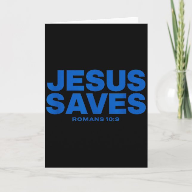 Jesus Sparar Bibelvers Romarbrevet 10 9 Uttalande  Kort (Framsida)