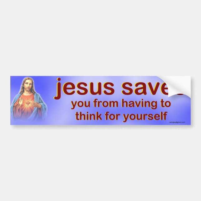 jesus sparar… bildekal (Framsidan)