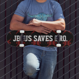 Jesus sparar Bro. Abstrakt Red Blood Skateboard