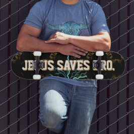 Jesus sparar Bro. Abstrakt Red Blood Skateboard