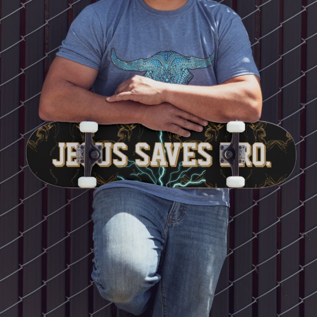 Jesus sparar Bro. Abstrakt Red Blood Skateboard (Utomhus 3)
