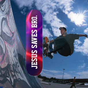 Jesus sparar Bro. Abstrakt Red Skateboard