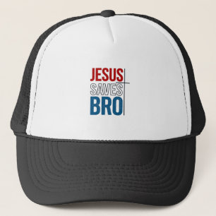 Jesus Sparar Bro Kristna Typografi T-Shirt Desig Keps