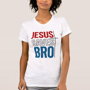Jesus Sparar Bro Kristna Typografi T-Shirt Design