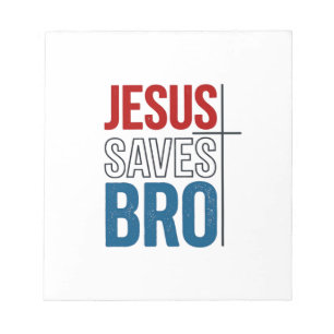 Jesus Sparar Bro Kristna Typografi T-Shirt Design Anteckningsblock