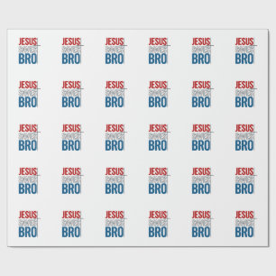 Jesus Sparar Bro Kristna Typografi T-Shirt Design Presentpapper