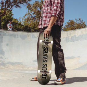 Jesus sparar Bro. Skateboard abstrakt Guld Dimma
