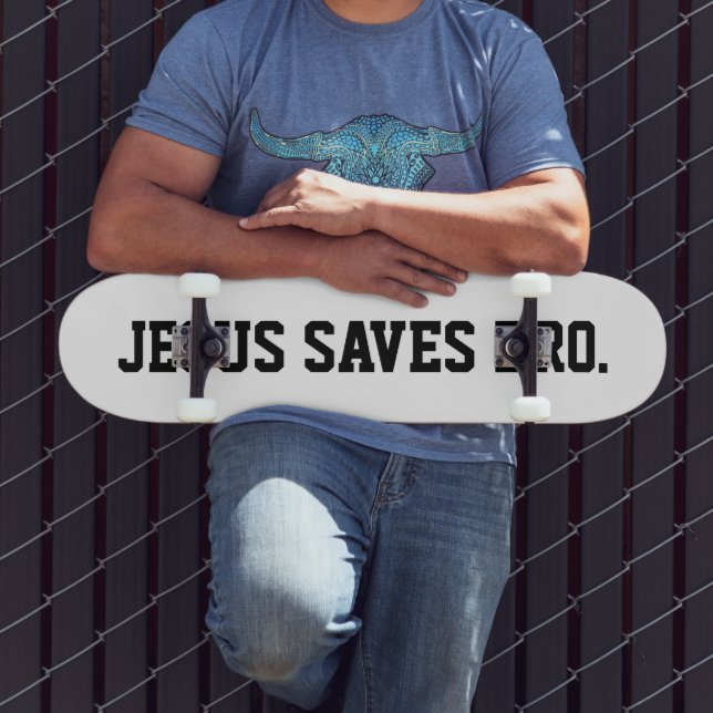 Jesus sparar Bro. Svart skateboard (Utomhus 3)
