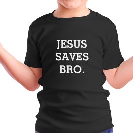 Jesus sparar Bro. Svart T Shirt