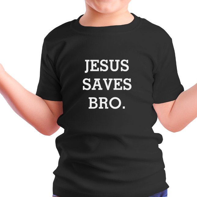 Jesus sparar Bro. Svart T Shirt (Skapare uppladdad)