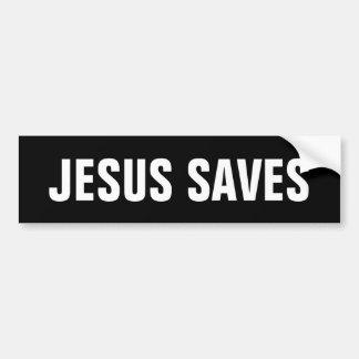 JESUS SPARAR BUMPER STICKER BILDEKAL