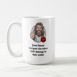 Jesus sparar D&D! Kaffemugg