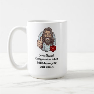 Jesus sparar D&D! Kaffemugg