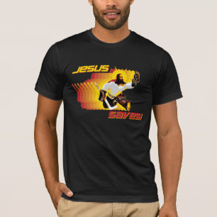 Jesus sparar den mörka skjortan t shirt