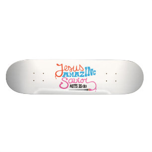Jesus sparar den onormala fantastiska frälsaren mini skateboard bräda 18,5 cm