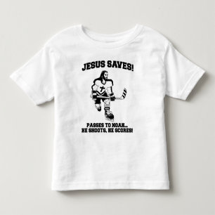 Jesus sparar den roliga tshirten för hockey tröja