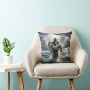 Jesus sparar en ung kvinna i en storm kudde