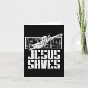 Jesus Sparar fotboll Christian Goalie Goalk Kort