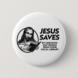 Jesus sparar genom att checka ut bibliotek bokar knapp
