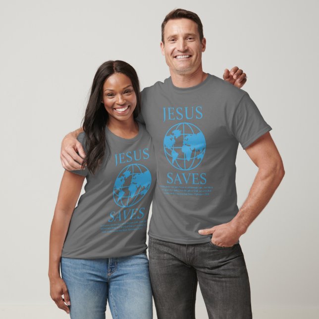 Jesus sparar grafiskt Grått T Shirt (Unisex)