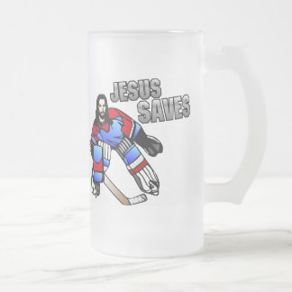 JESUS SPARAR HOCKEYGOALIEN FROSTAT ÖLGLAS