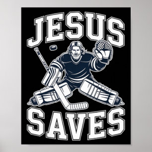 Jesus Sparar – Hockeyhumor för kristna spelare Poster