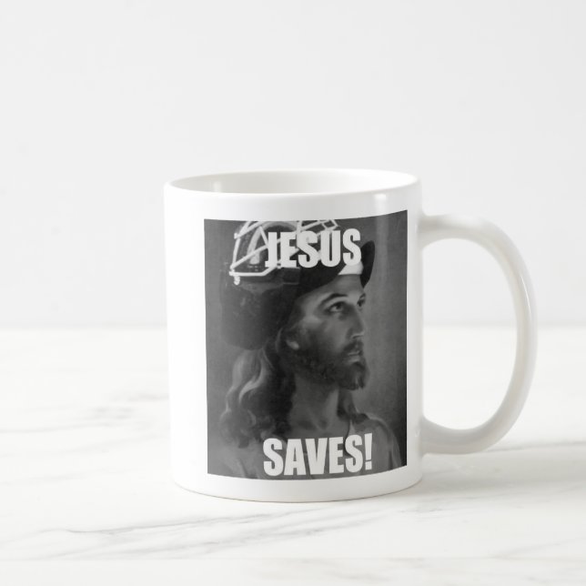 jesus sparar kaffemugg (Höger)