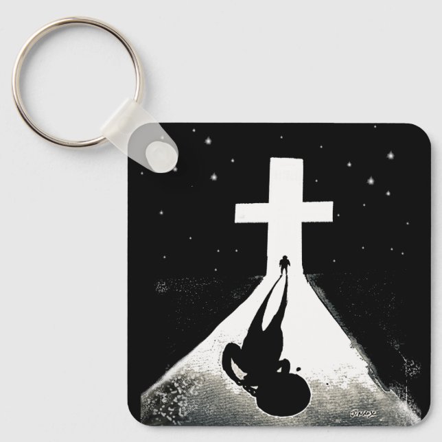 Jesus sparar kor bible verse Keychain Nyckelring (Framsida)